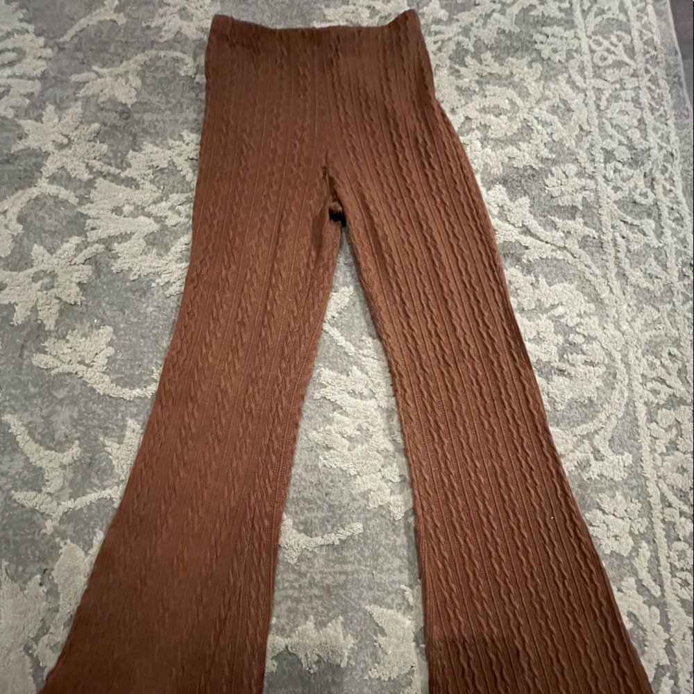Brown wool bellbottoms lightly used